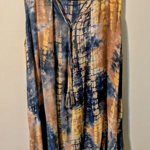 Umgee Multicolor Tie-Dye Mini Or Tunic Sz XL